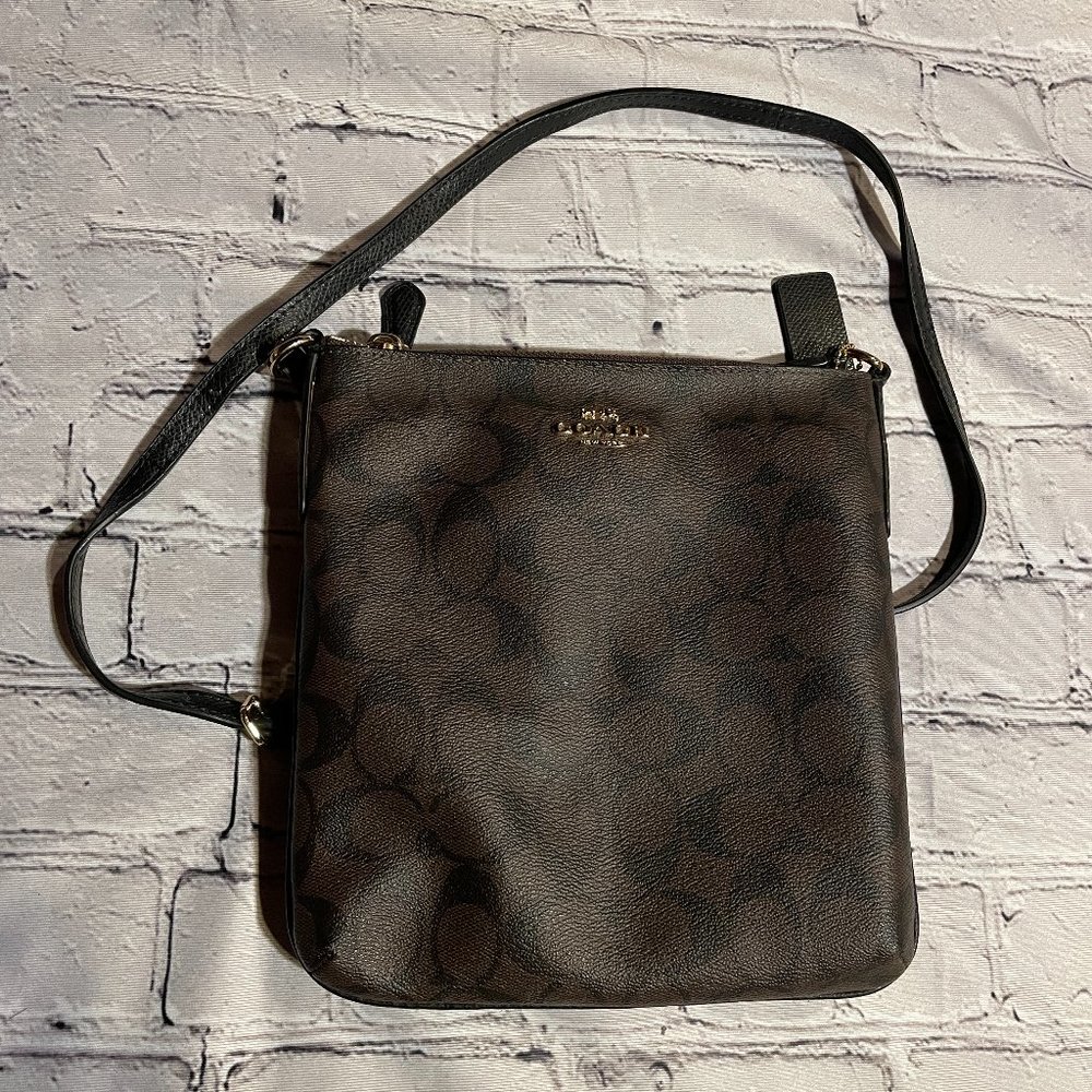 Dark Brown, Coach, Crossbody bag